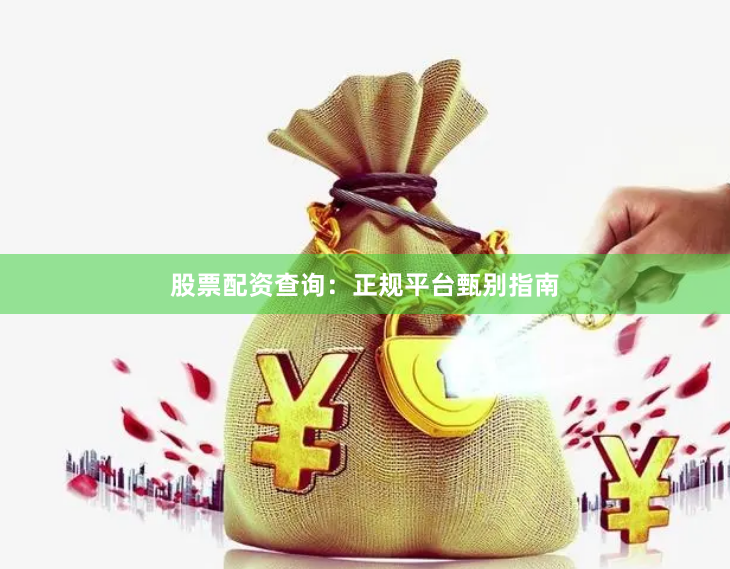 股票配资查询：正规平台甄别指南